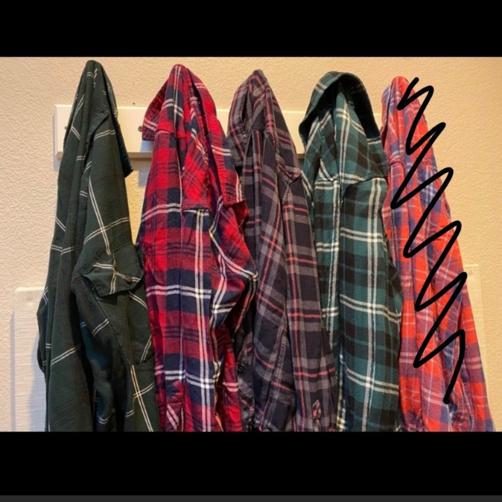 Rails Bundle | 5 Plaid Button Up Shirts S + Xs - image 1